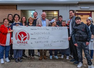 Dalla cena di Salvaterra una donazione da quasi 13 mila euro al Grade