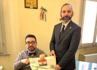 Progetto Grazie: pergamena a Giorgio Ambrosetti che con grande forza d’animo supera la disabilità e si mette al servizio degli altri